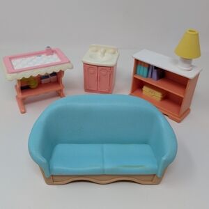 Fisher Price Loving Family Dollhouse Furniture Couch Sink Baby Change Table